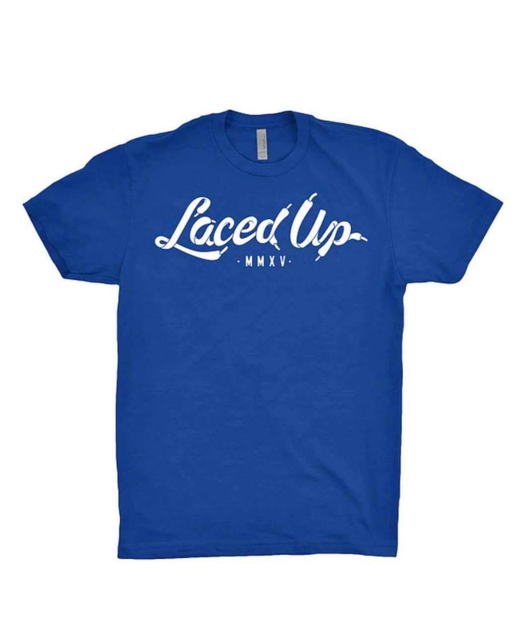 Blue Laced Up Crew Tee