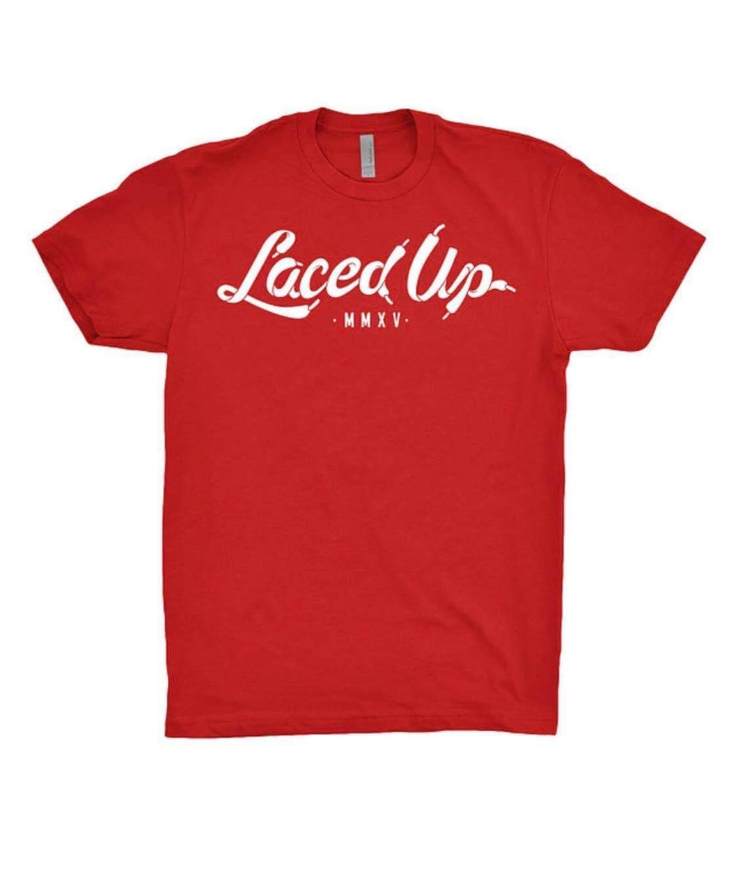 Red Black Laced Up Crew Tee